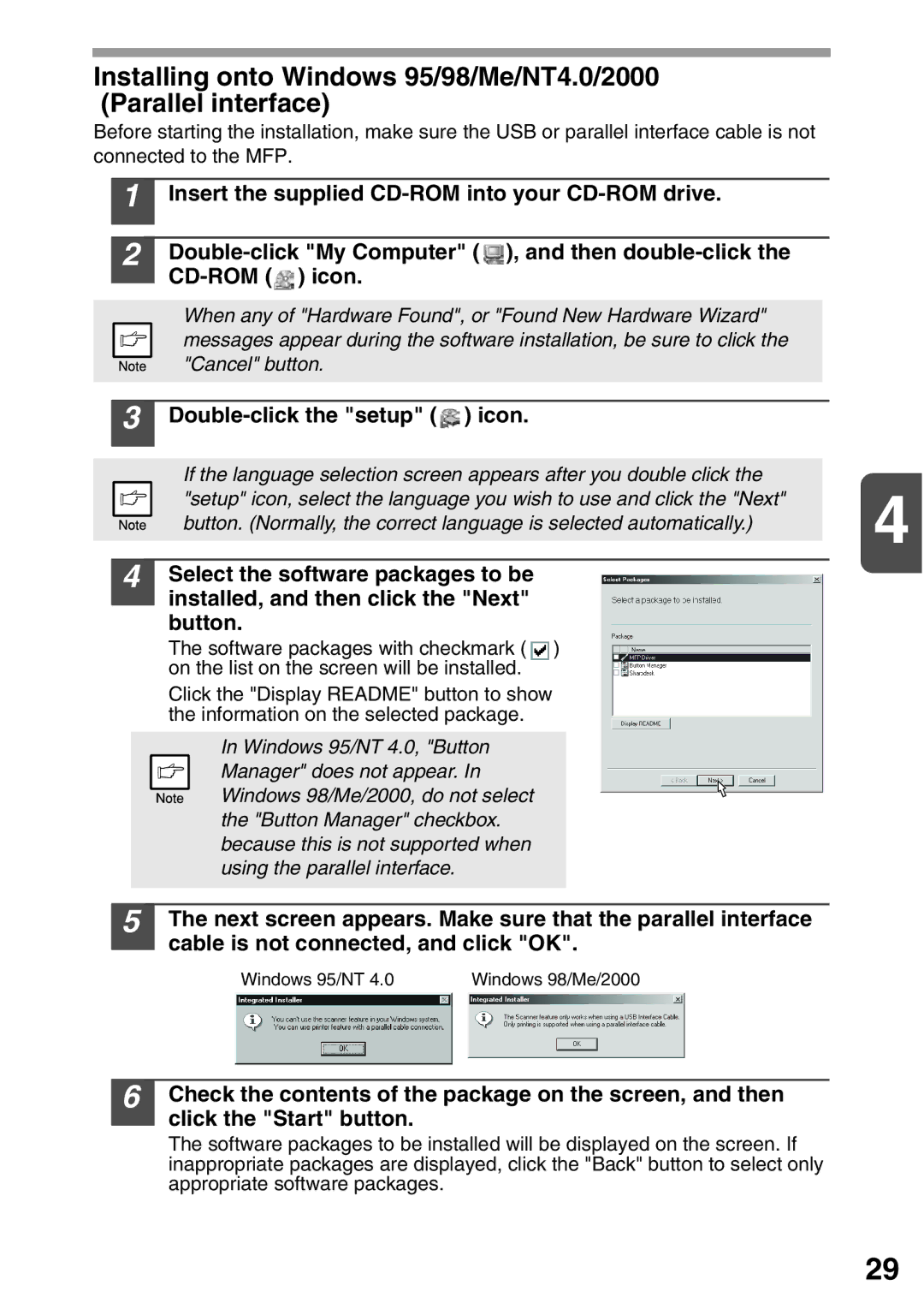 Sharp AL-1553, AL-1555, AL-1552 operation manual Windows 95/NT 