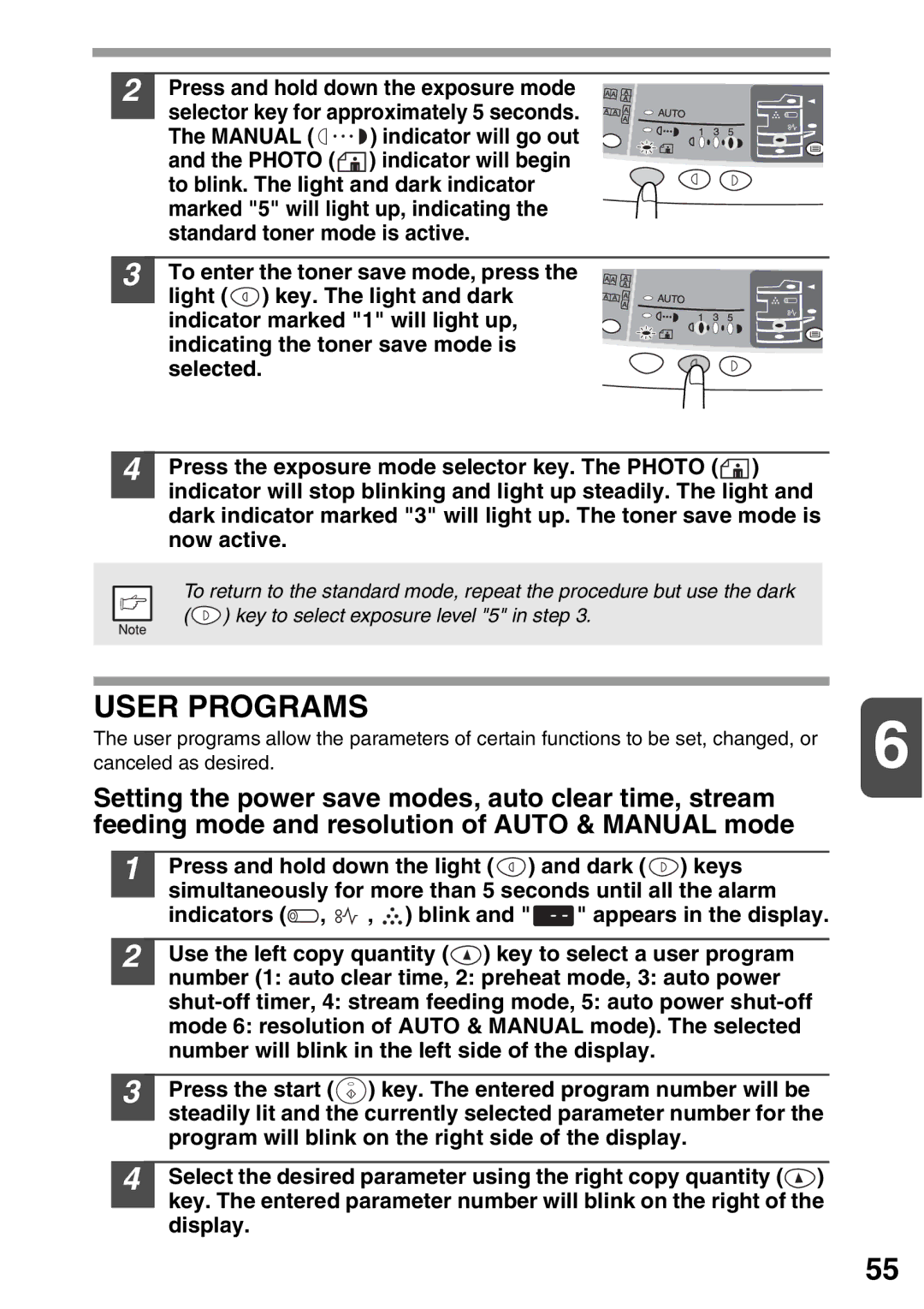 Sharp AL-1555, AL-1553, AL-1552 operation manual User Programs, Canceled as desired 