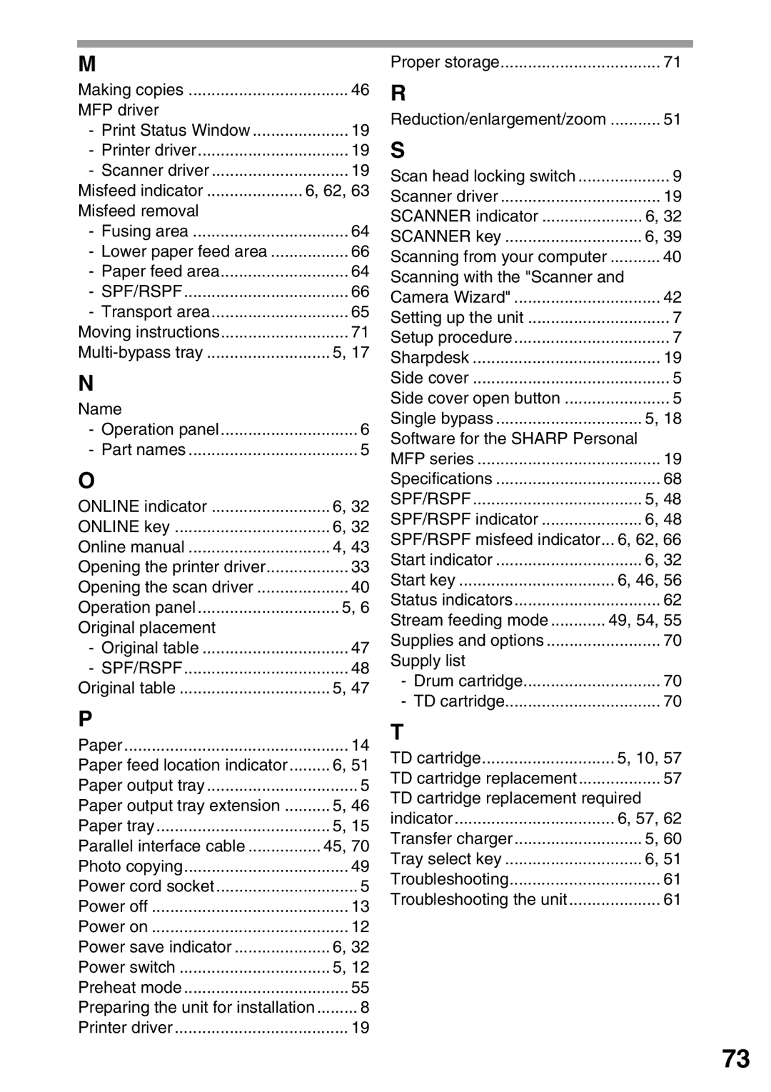 Sharp AL-1555, AL-1553, AL-1552 operation manual MFP driver 