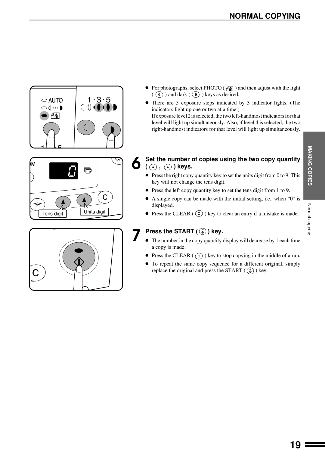 Sharp AL-1670 operation manual Normal Copying 