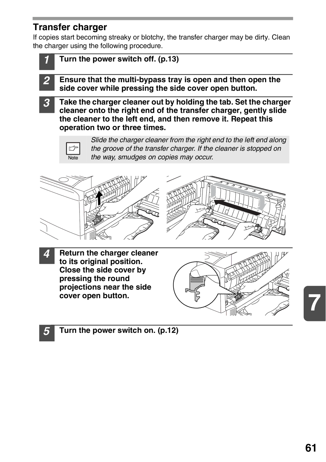 Sharp AL-2020, AL-2040 operation manual Transfer charger 