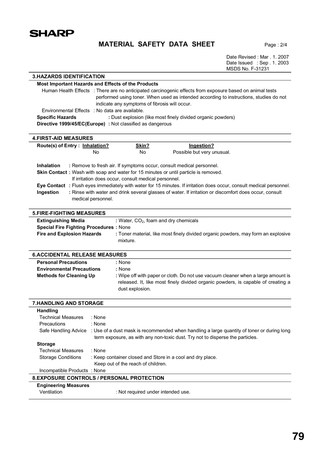 Sharp AL-2020, AL-2040 operation manual 2/4 