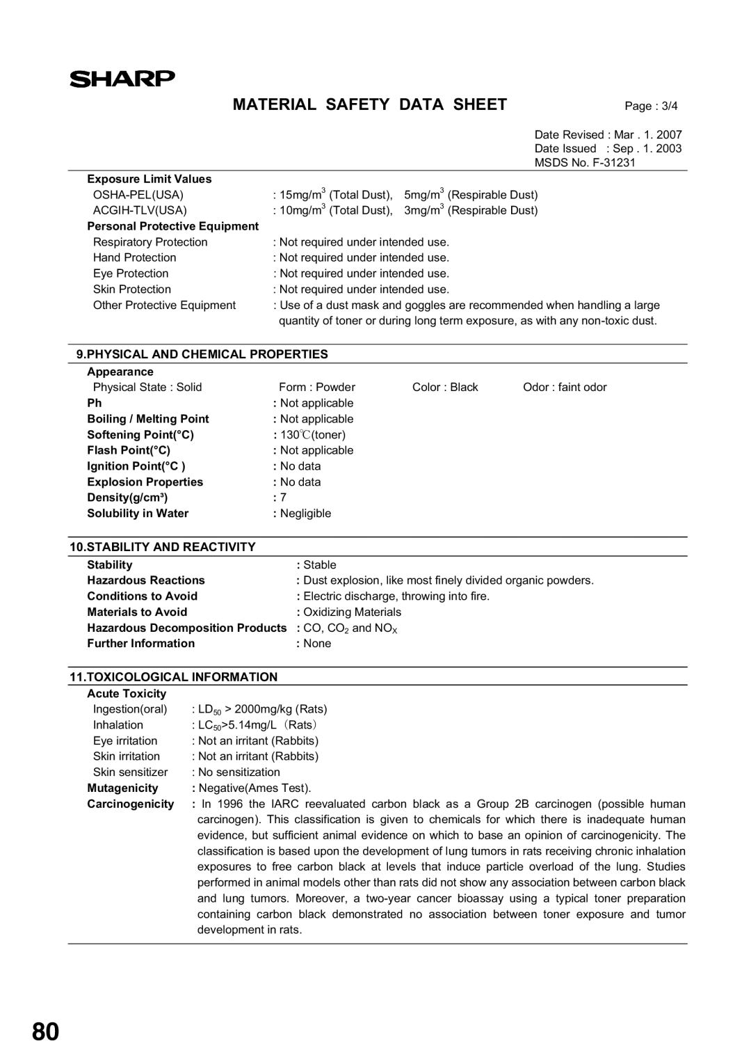 Sharp AL-2040, AL-2020 operation manual Toner 