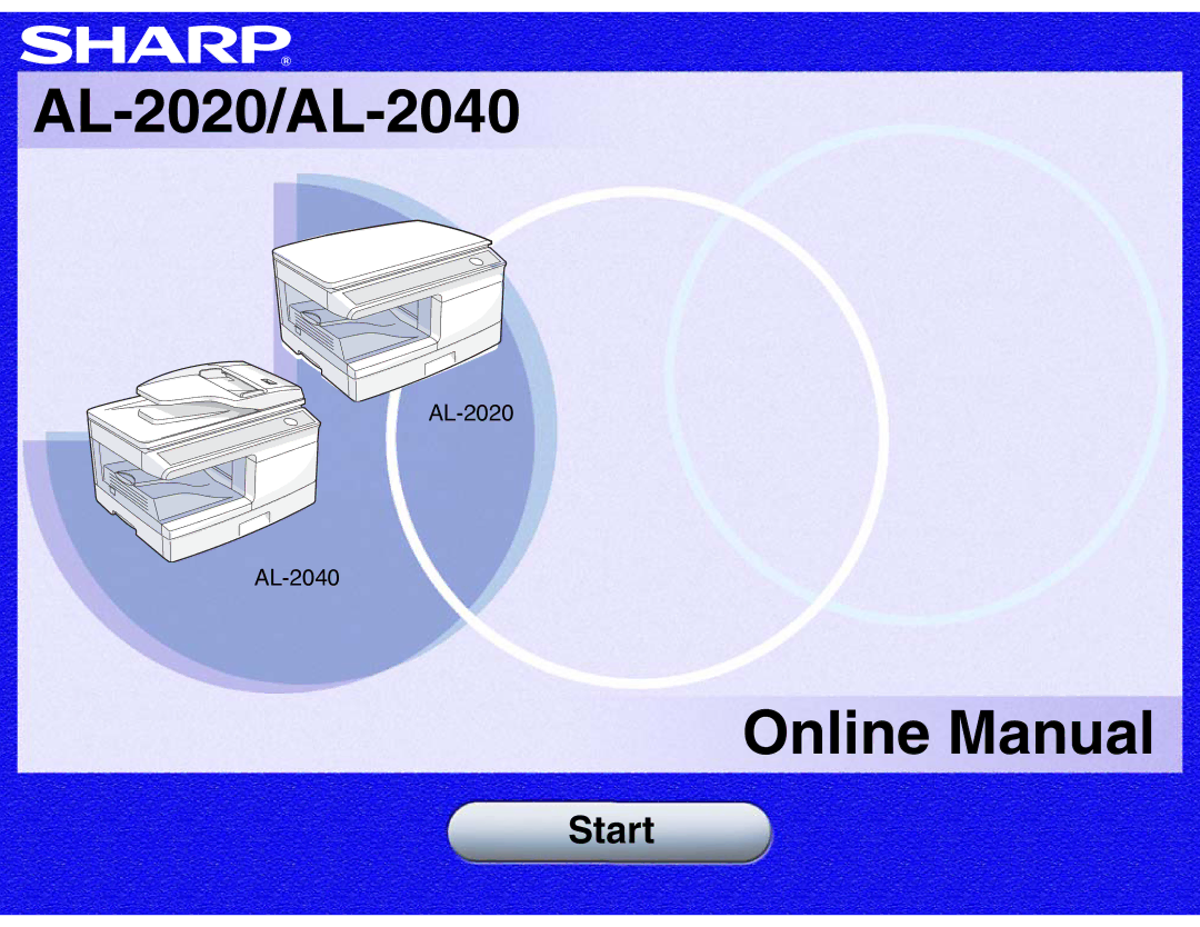 Sharp manual AL-2020/AL-2040 