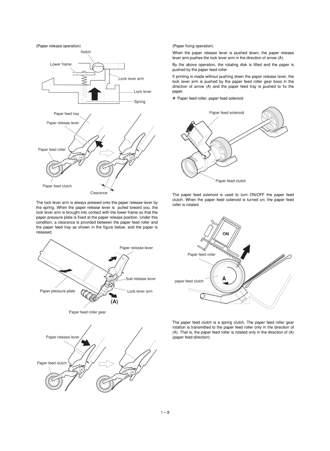 Sharp AL-840, Digital Copier, AL-800 service manual Paper release operation 