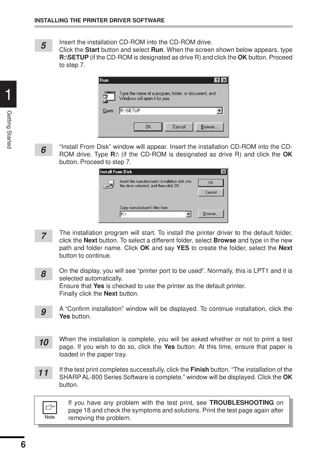 Sharp AL-840 operation manual To step 