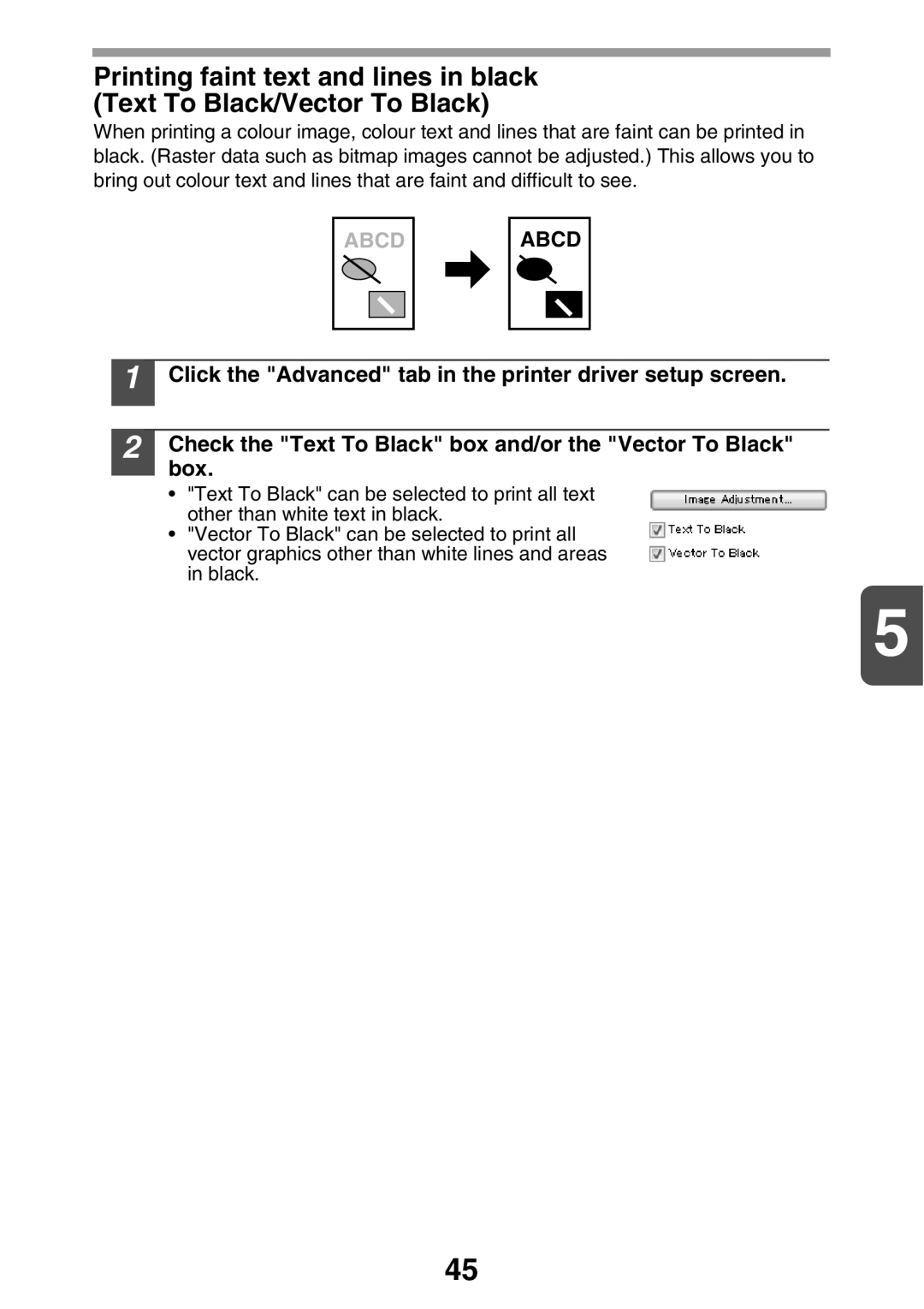 Sharp AL2021, AL2041 manual Click the Advanced tab in the printer driver setup screen, Box 