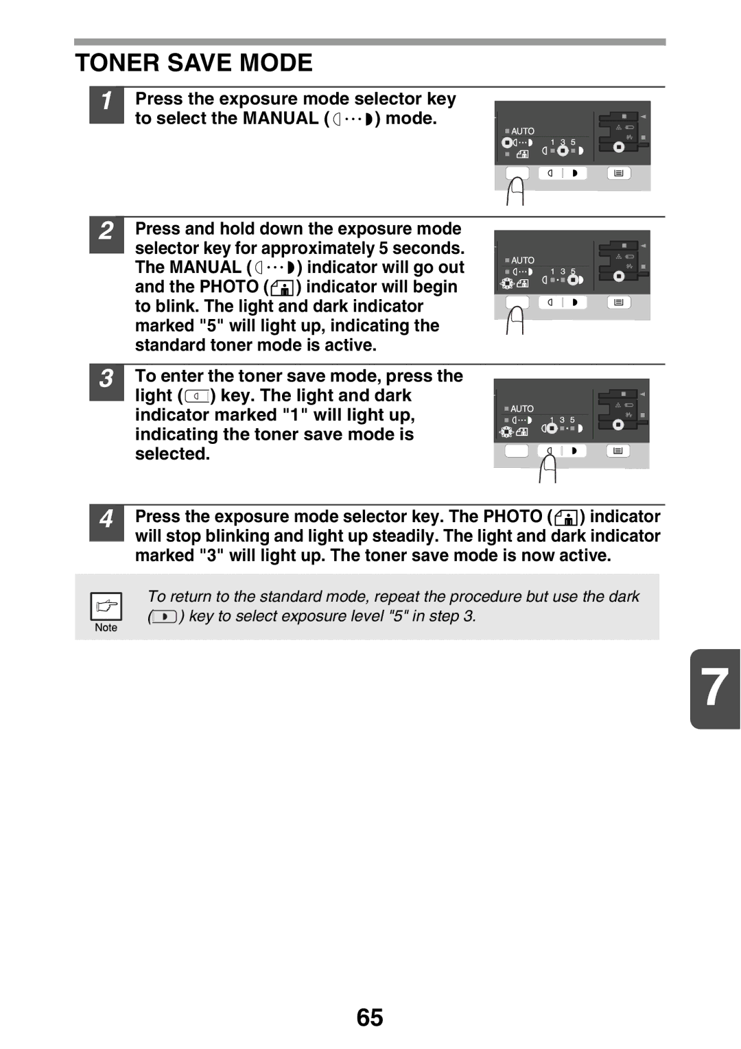 Sharp AL2021, AL2041 manual Toner Save Mode 