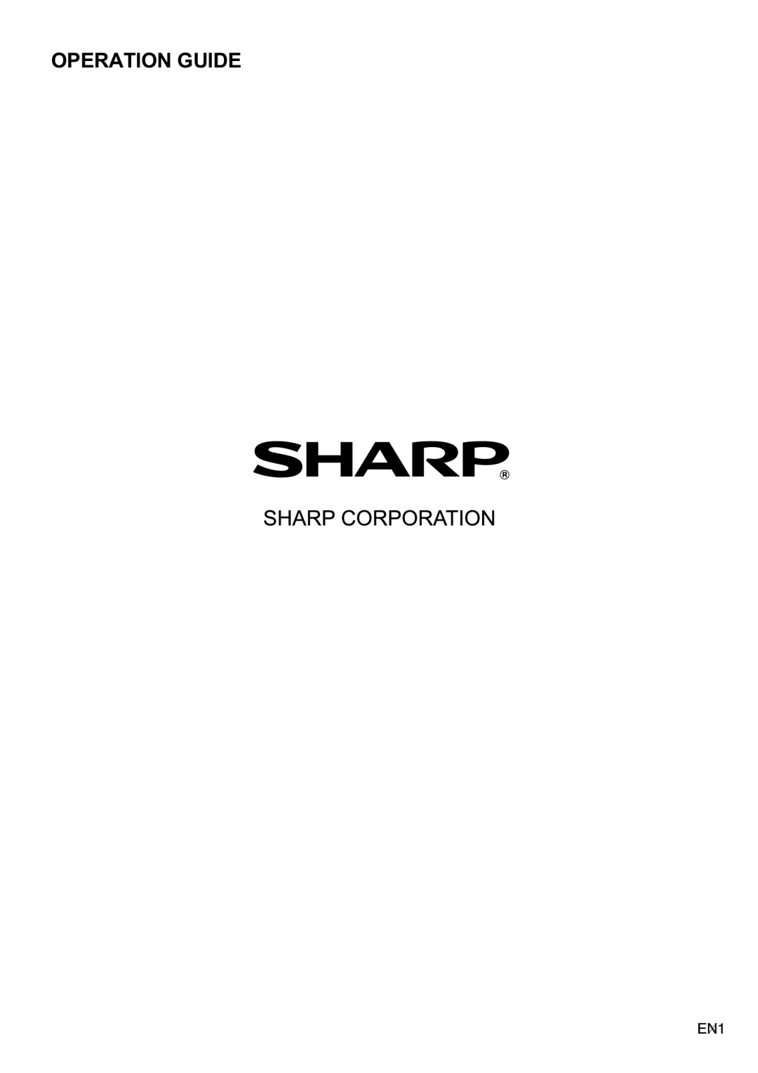 Sharp AL2021, AL2041 manual Operation Guide, EN1X 