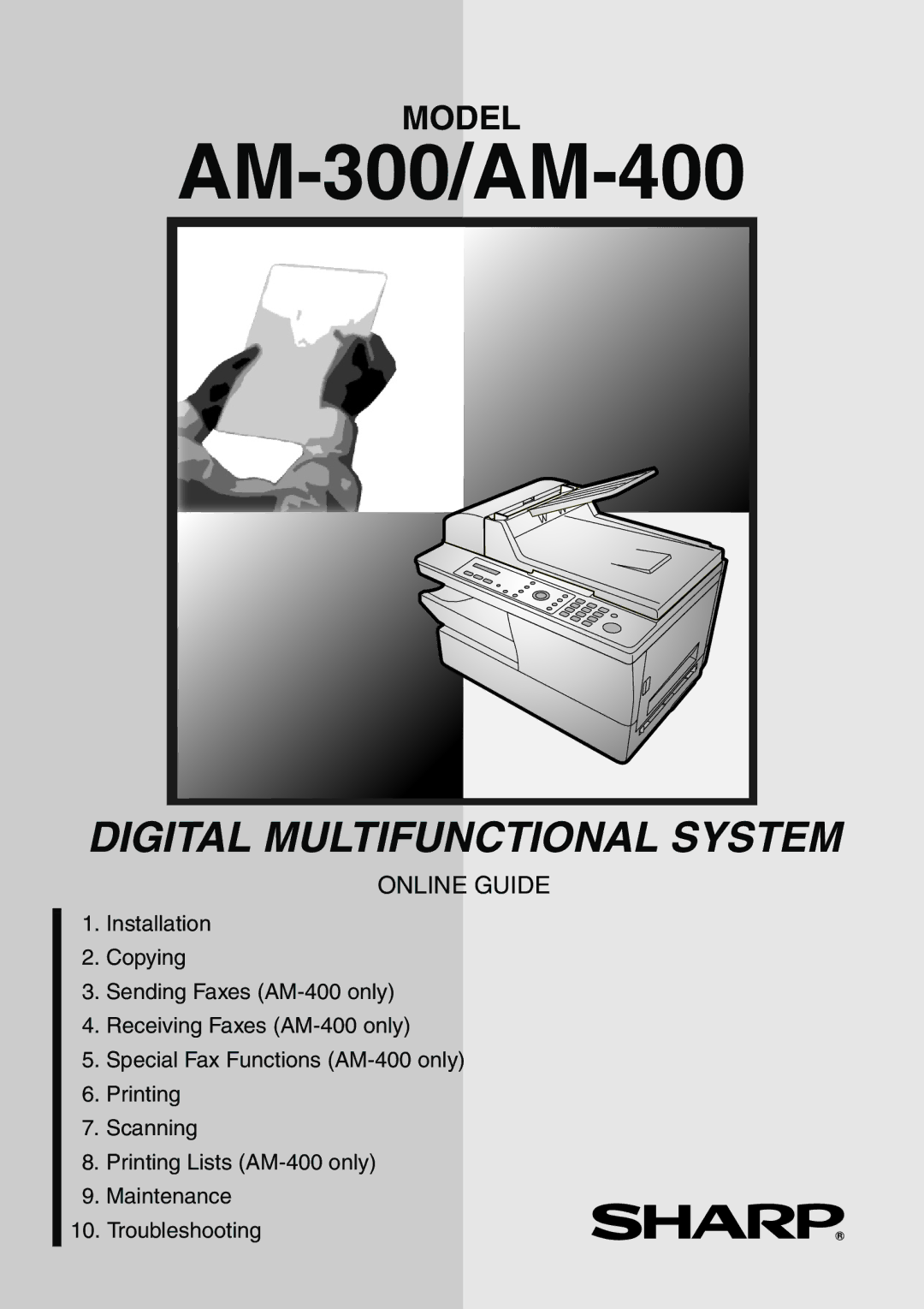 Sharp manual AM-300/AM-400 