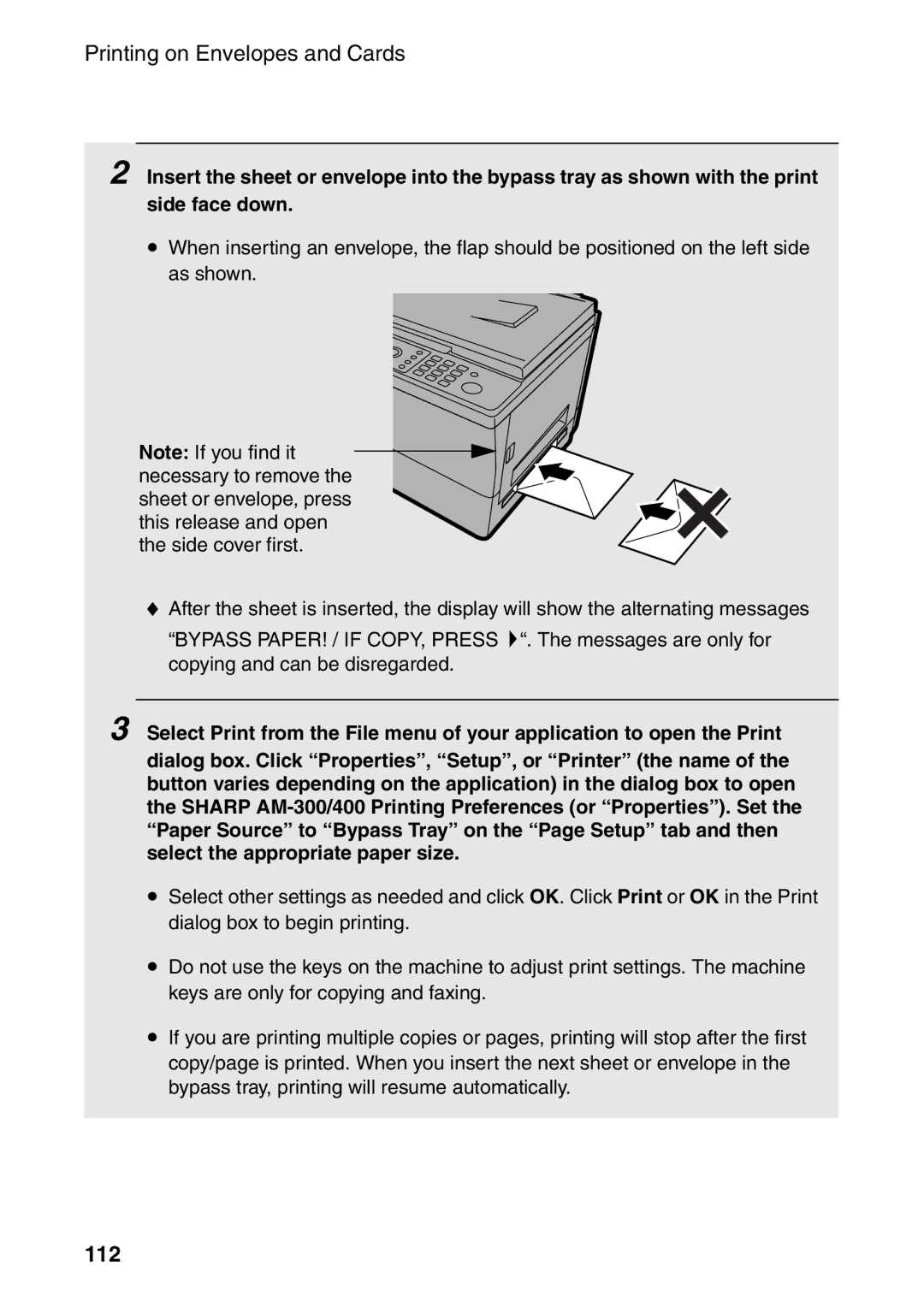 Sharp AM-300 manual 112 