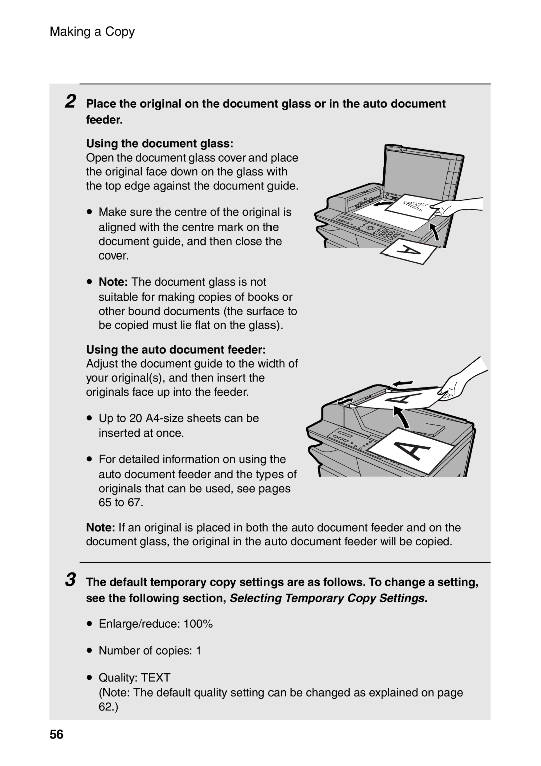 Sharp AM-300 manual Making a Copy, Using the auto document feeder 