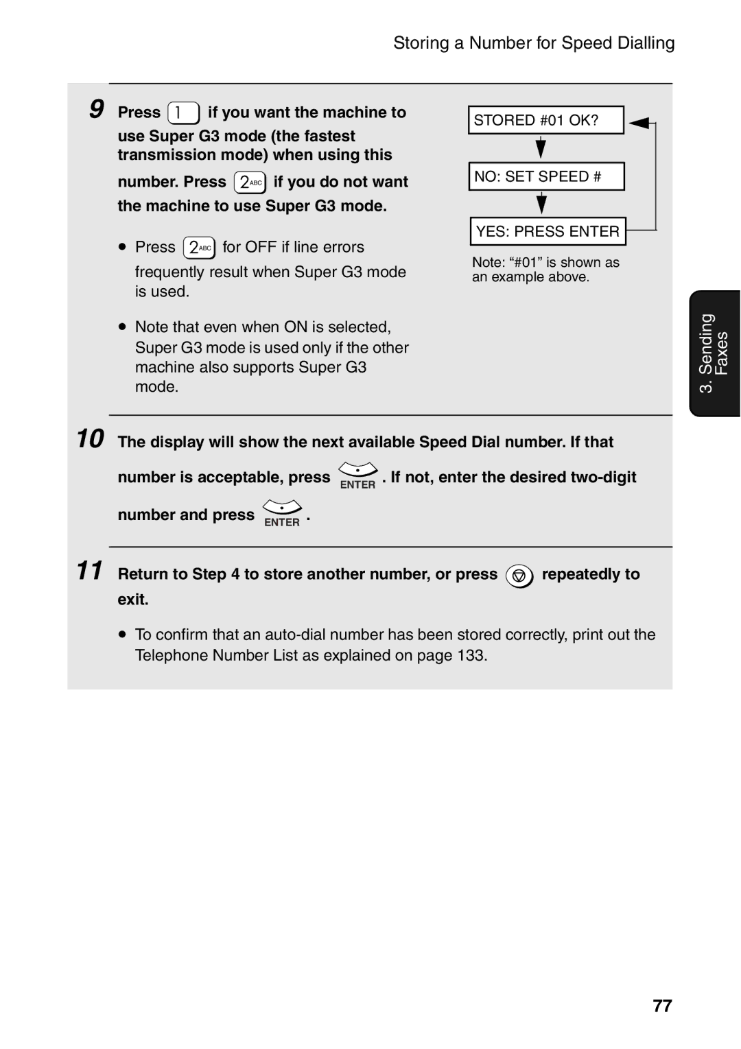 Sharp AM-300 manual Stored #01 OK? No SET Speed # YES Press Enter 