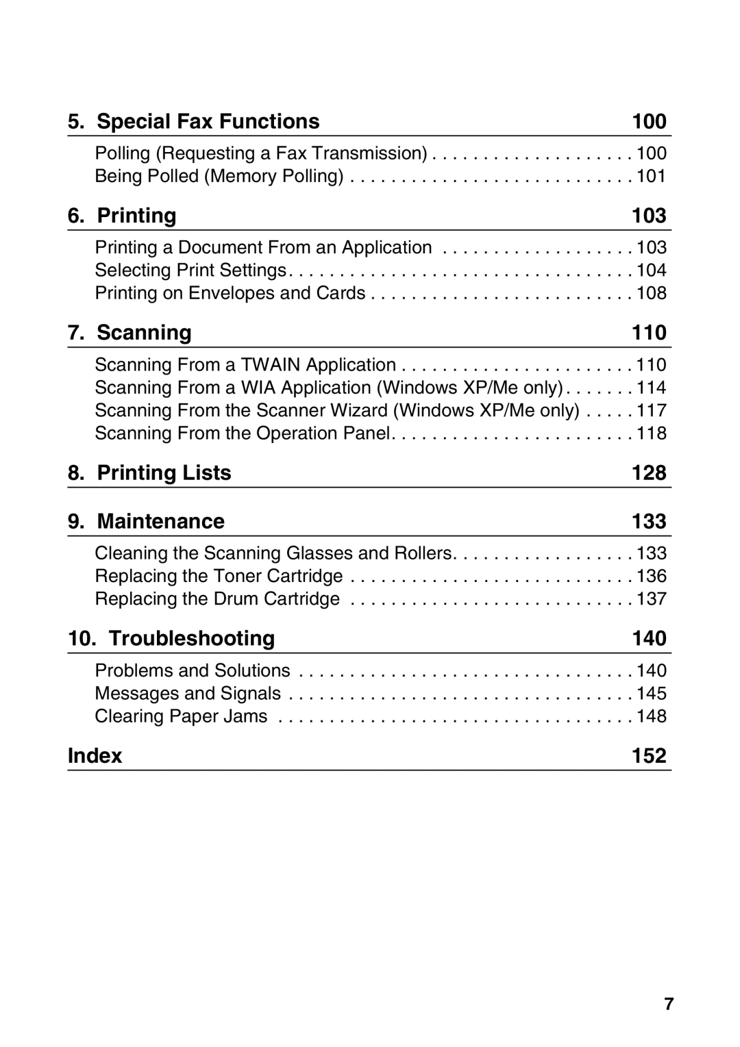 Sharp AM-400 Polling Requesting a Fax Transmission, Being Polled Memory Polling, Printing a Document From an Application 