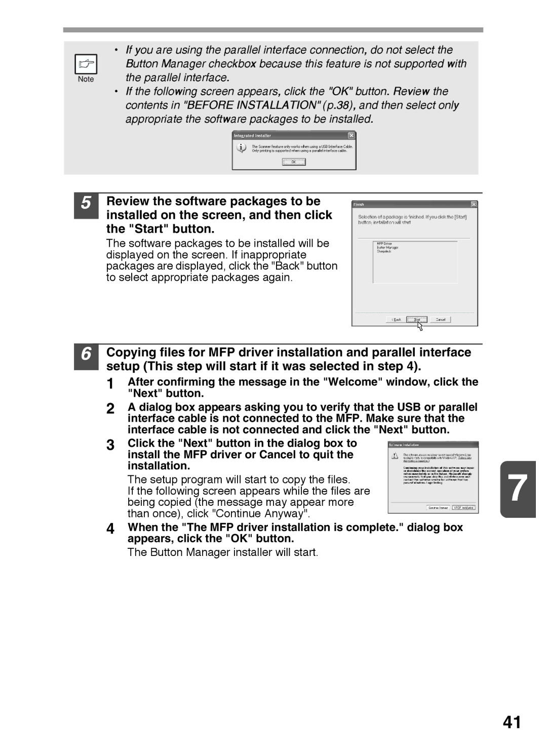 Sharp AR-153E N, AR-122E N, AR-152E N manual Button Manager installer will start 