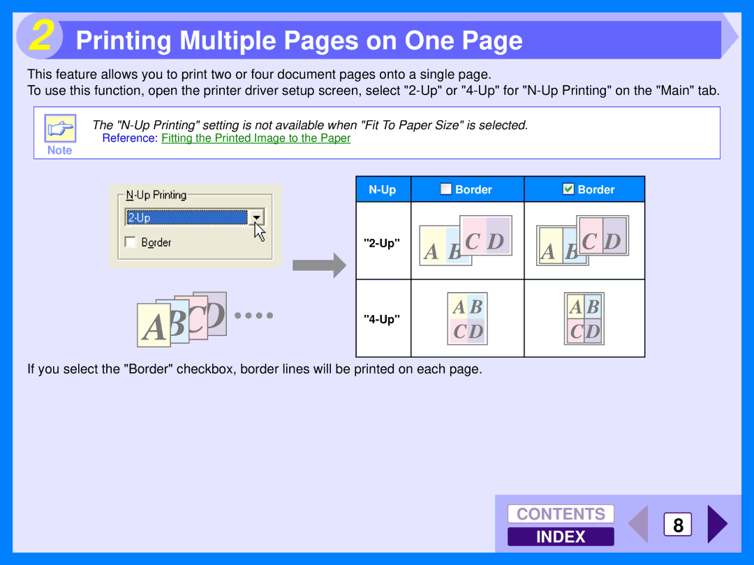 Sharp AR-122E manual Printing Multiple Pages on One 