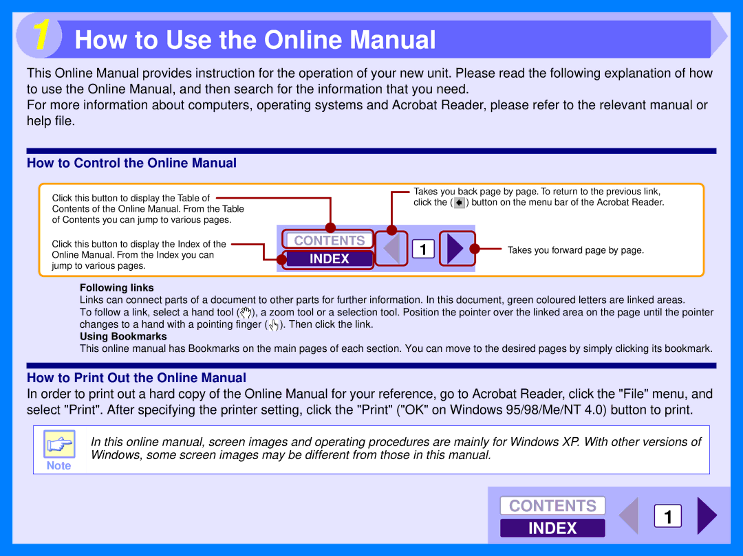 Sharp AR-122E manual How to Use the Online Manual, How to Control the Online Manual, How to Print Out the Online Manual 