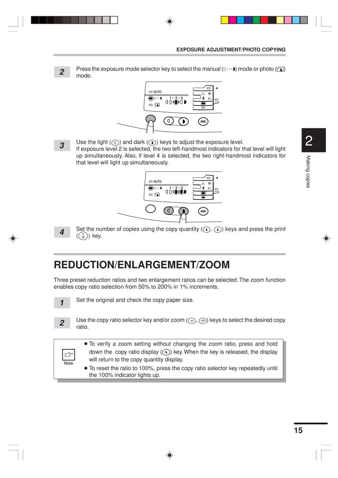 Sharp AR-151 operation manual Reduction/Enlargement/Zoom 