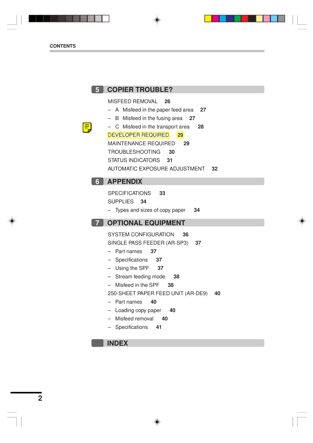 Sharp AR-151 operation manual Appendix 