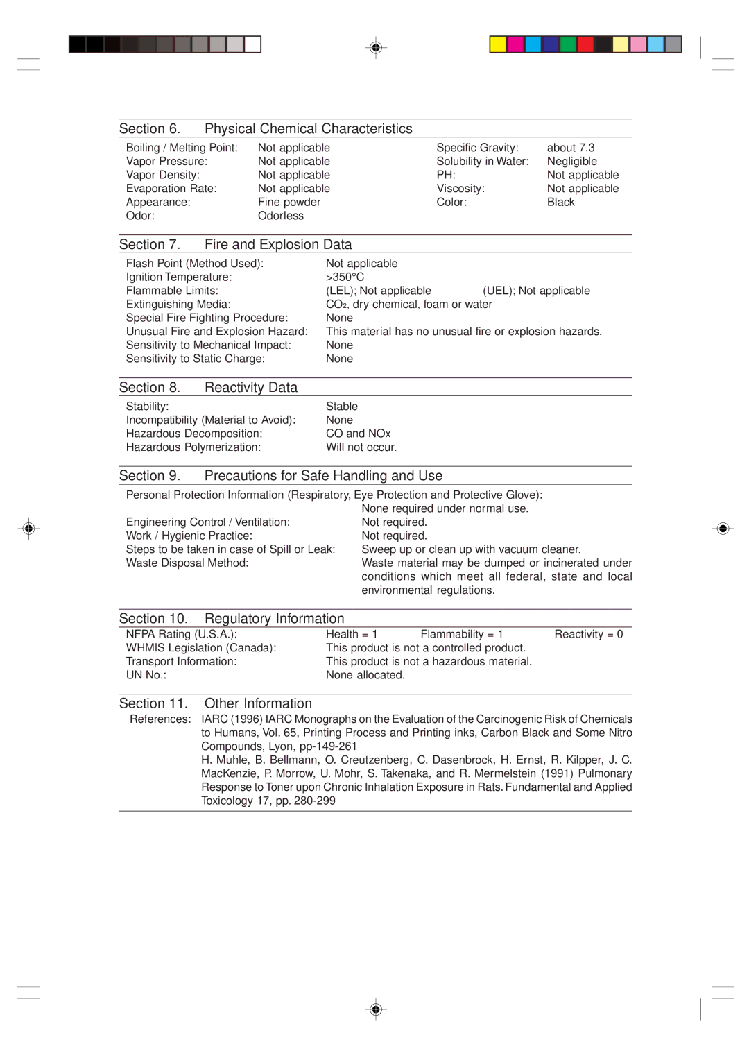 Sharp AR-151 operation manual None required under normal use 