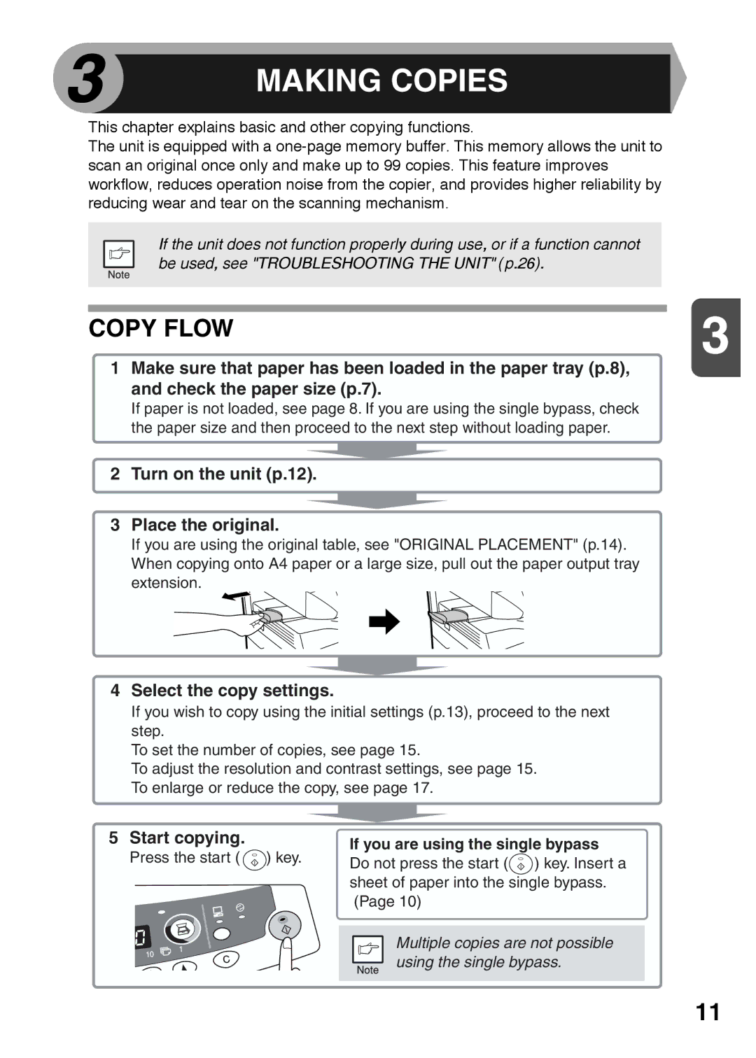 Sharp AR-122E, AR-152E operation manual Making Copies, Copy Flow 