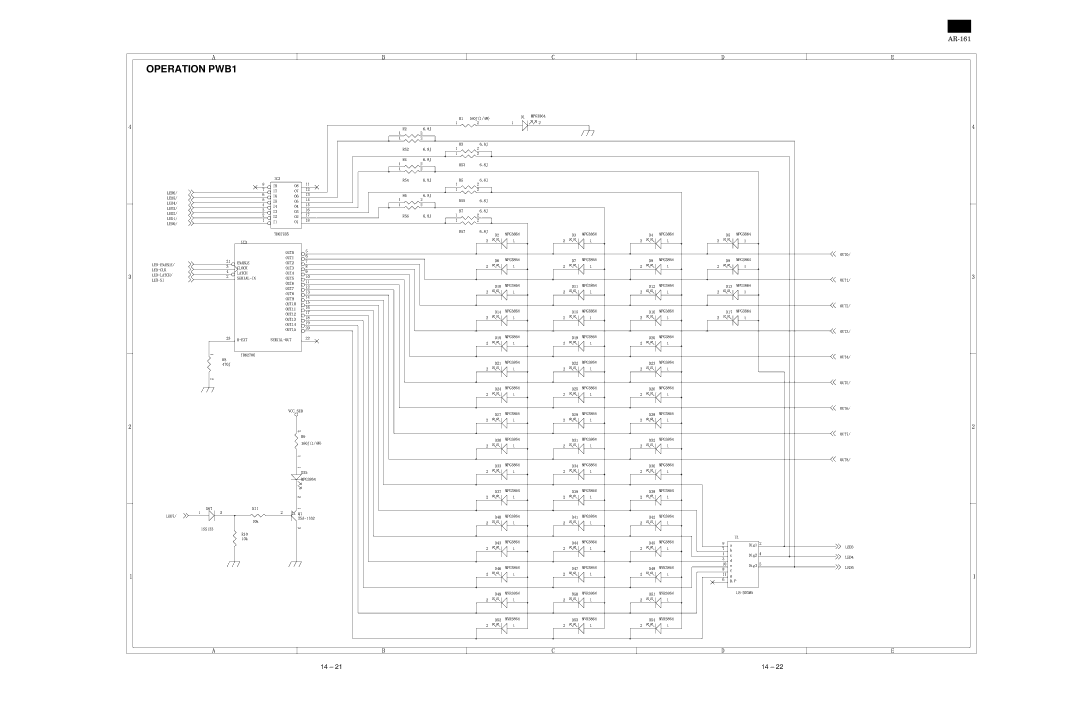 Sharp AR-160, AR-161 specifications Operation PWB1 