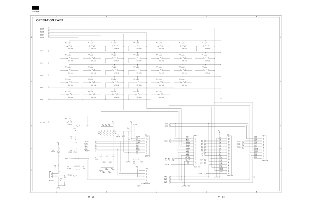 Sharp AR-161, AR-160 specifications Operation PWB2 