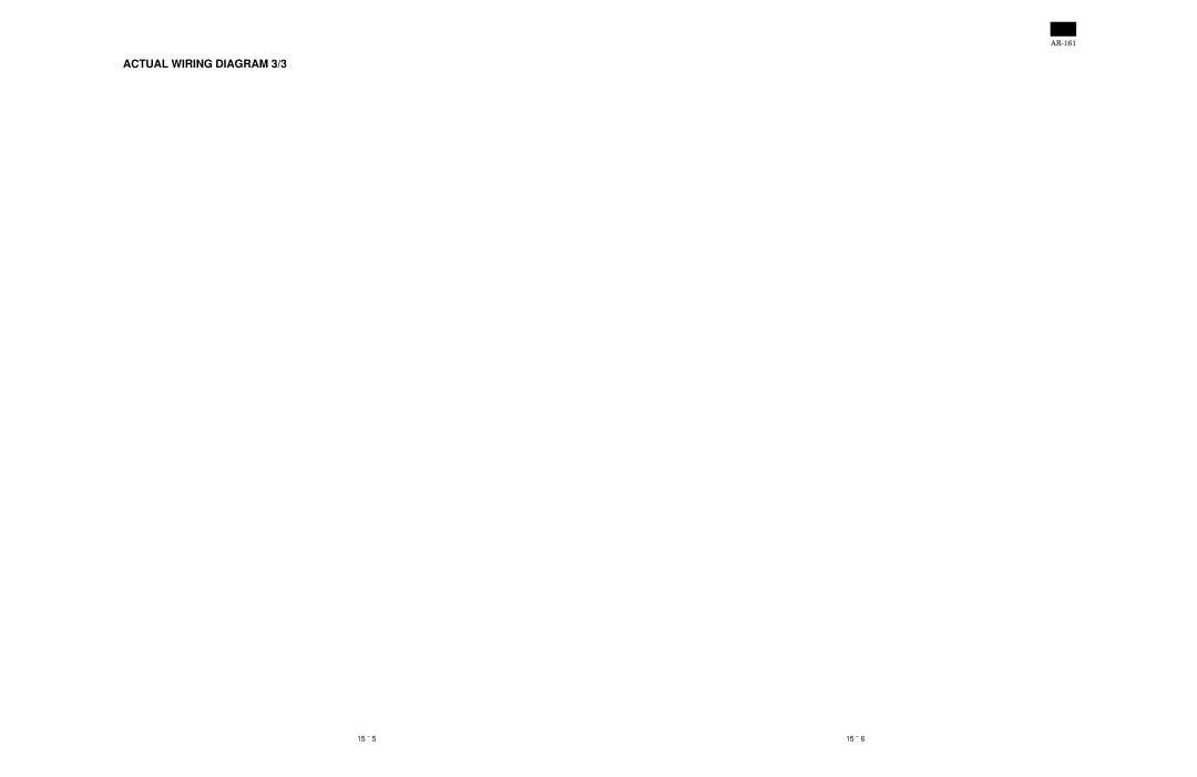 Sharp AR-160, AR-161 specifications Actual Wiring Diagram 3/3 