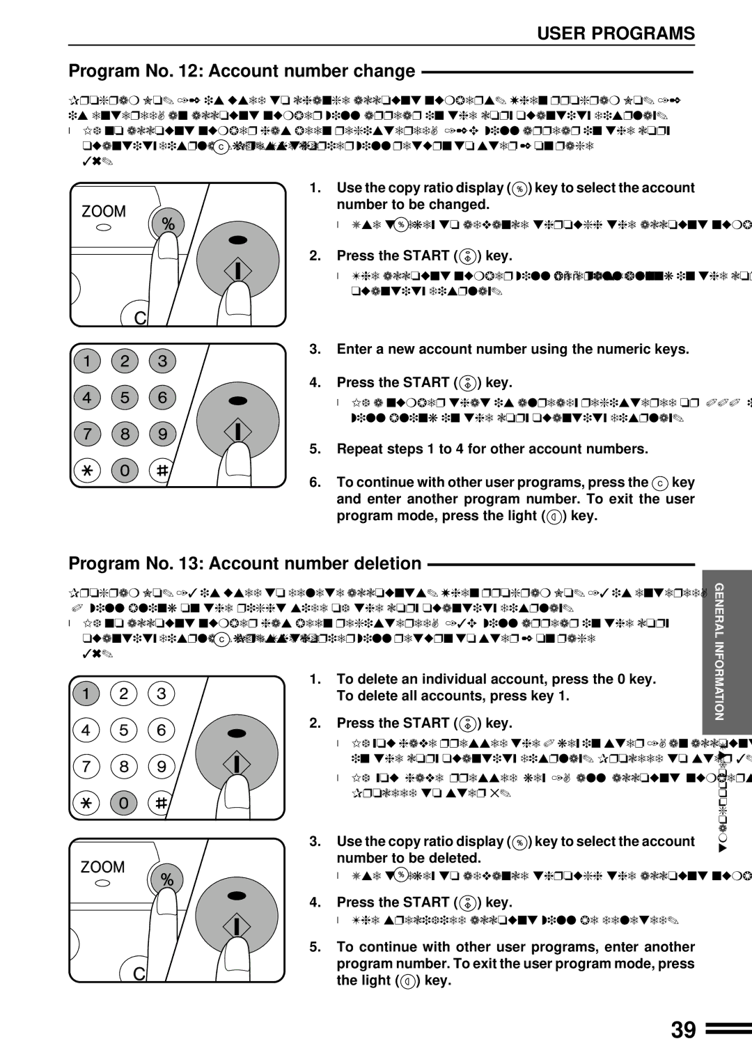 Sharp AR-163, AR-162 operation manual Program No Account number change 