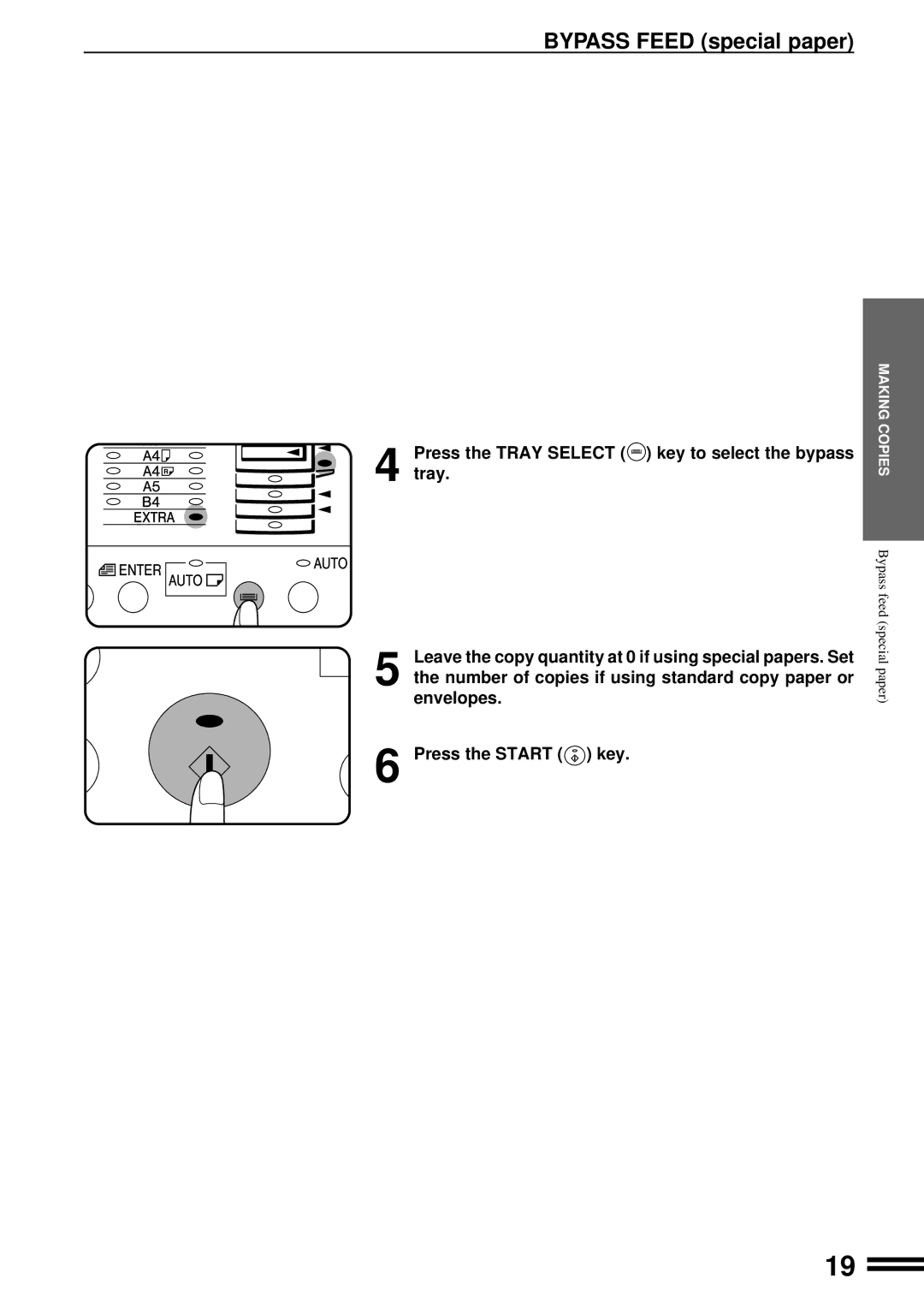 Sharp AR-201 operation manual Bypass Feed special paper 