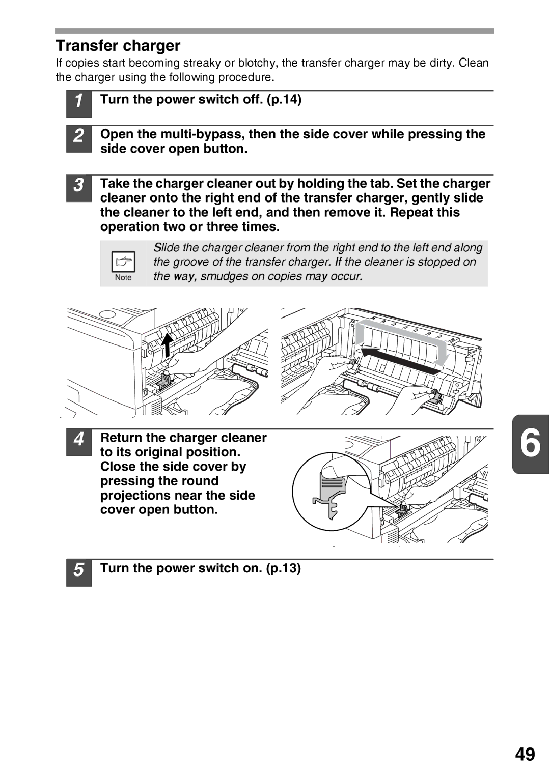 Sharp AR-203E manual Transfer charger 