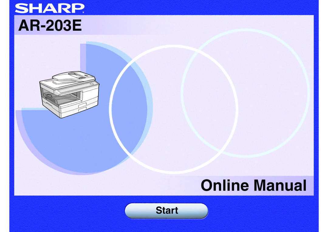 Sharp manual AR-203E Online Manual 