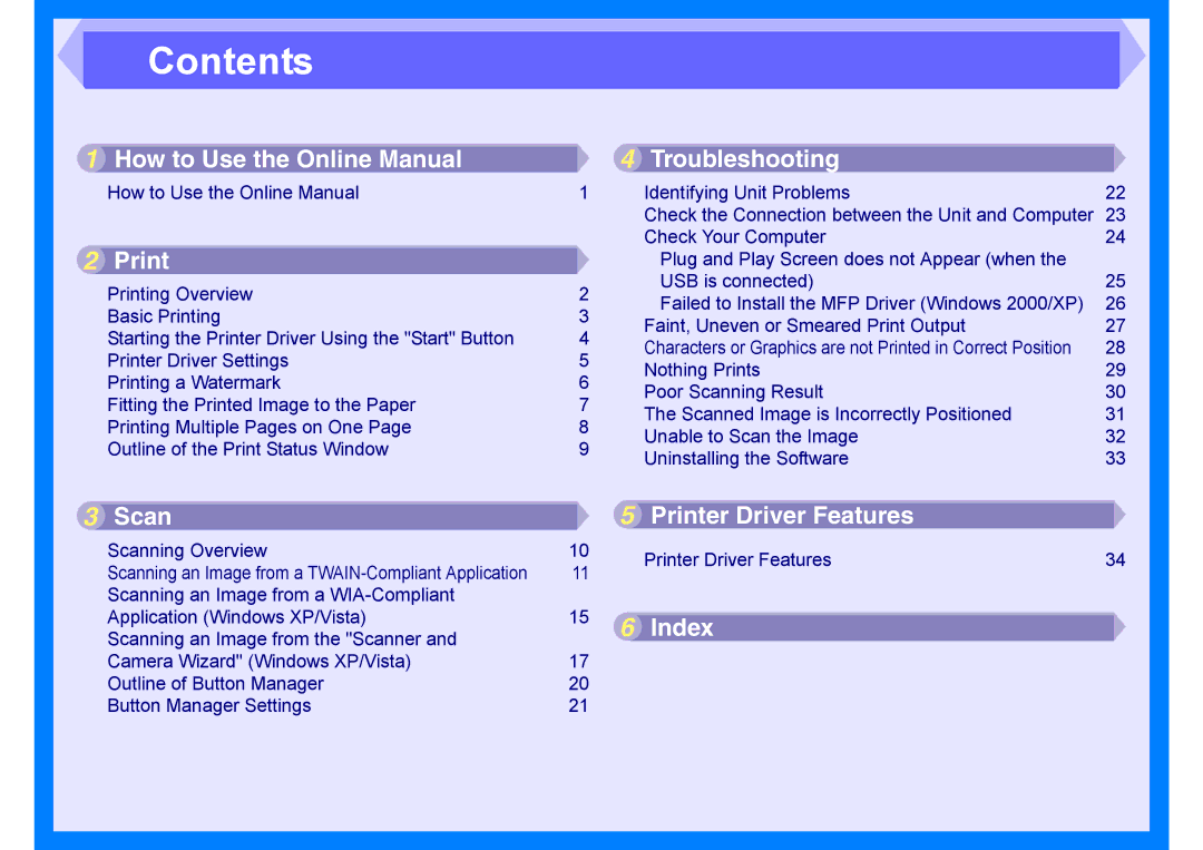 Sharp AR-203E manual Contents 