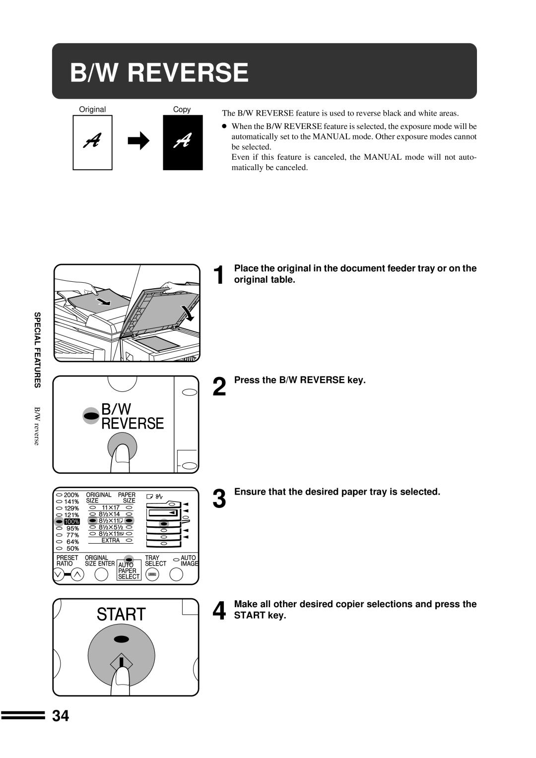 Sharp AR-207 operation manual Reverse 