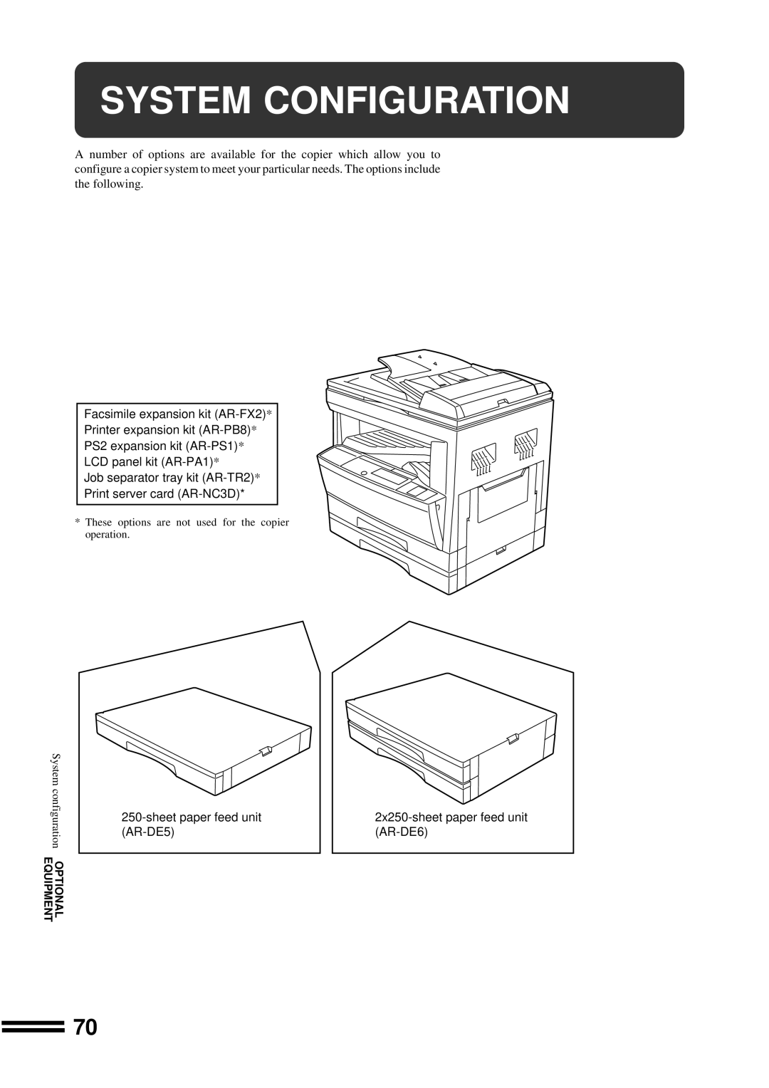 Sharp AR-207 operation manual System Configuration 