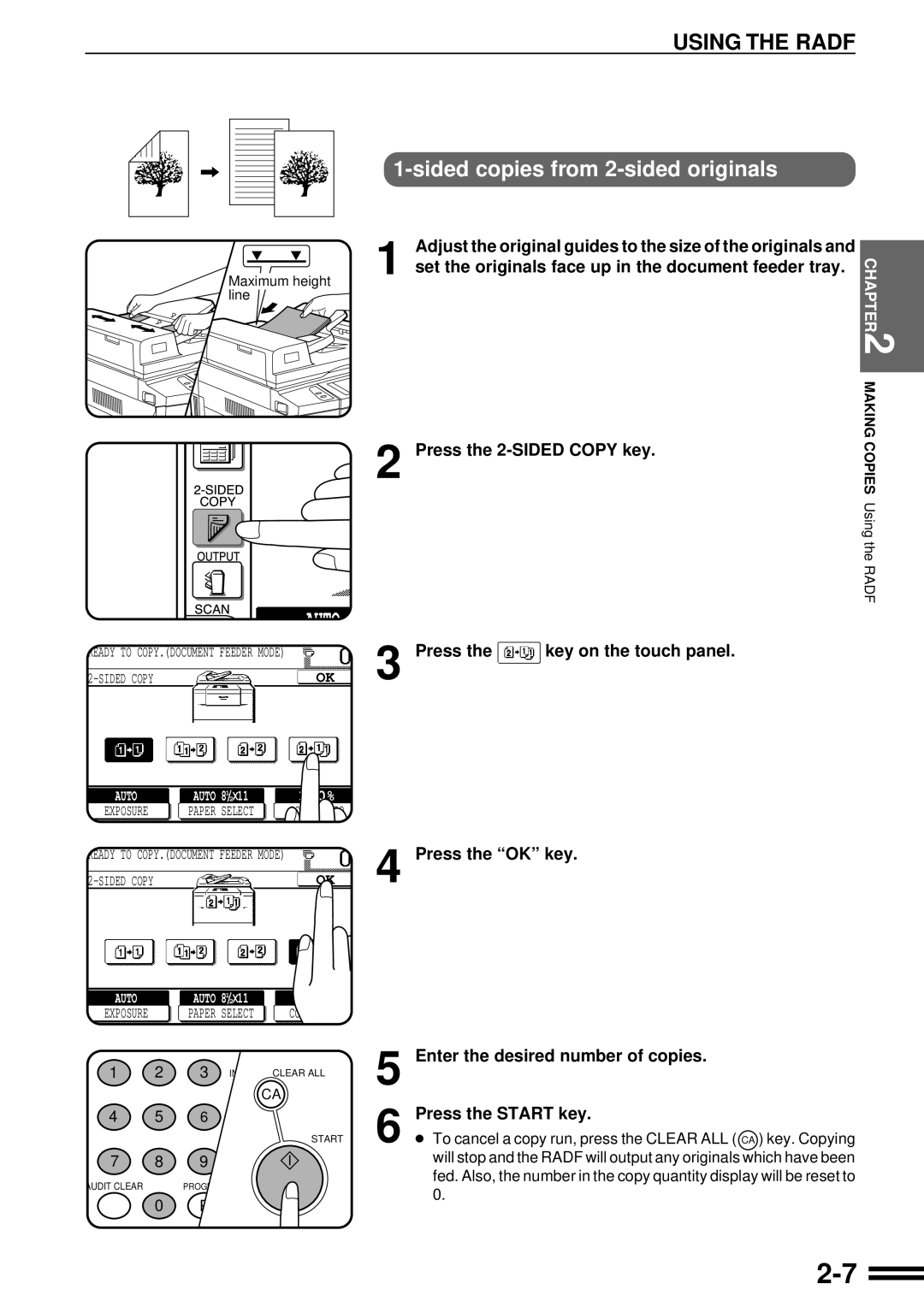 Sharp AR-287 manual Ready to COPY.DOCUMENT Feeder Mode 