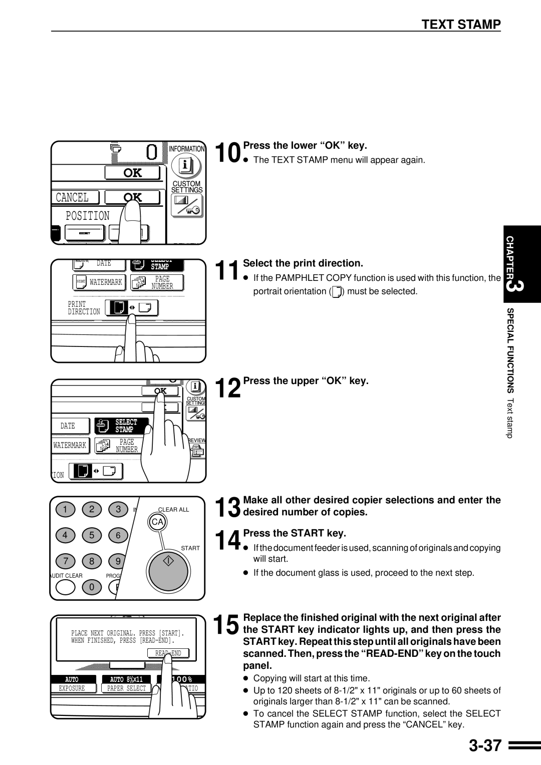 Sharp AR-287 manual Cancel OK Position 