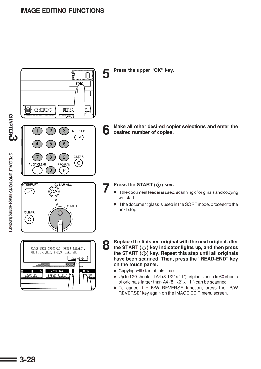 Sharp AR-507 operation manual Centring 