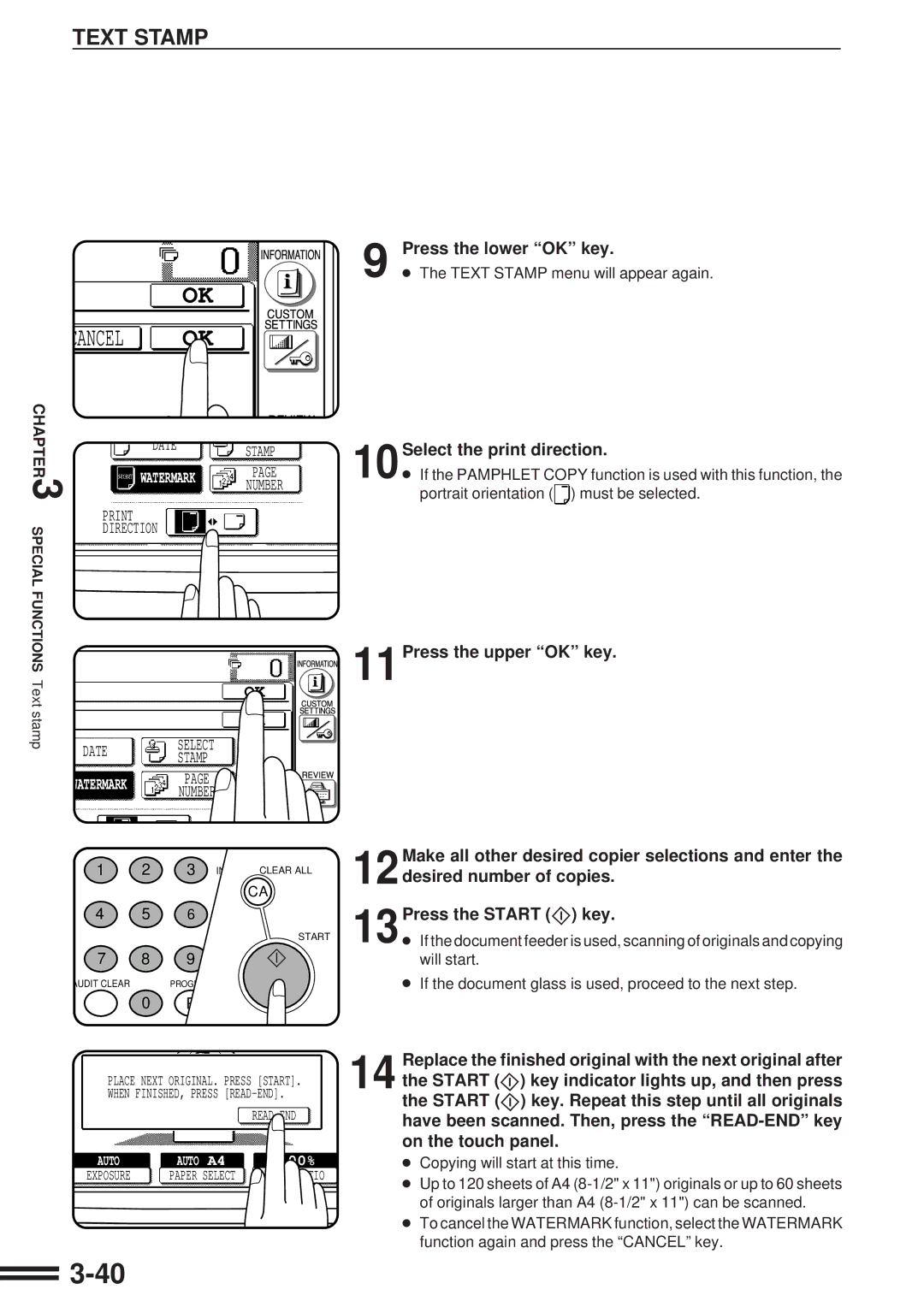 Sharp AR-507 operation manual Cancel OK, 11Press the upper OK key 