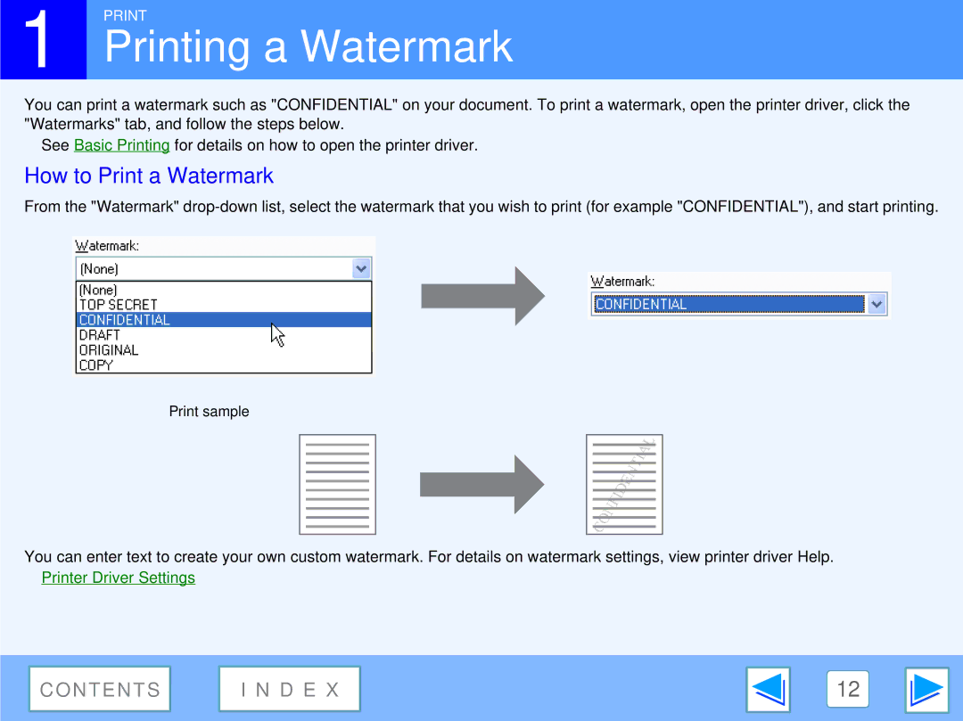 Sharp AR-5316E, AR-5320E manual Printing a Watermark, How to Print a Watermark 