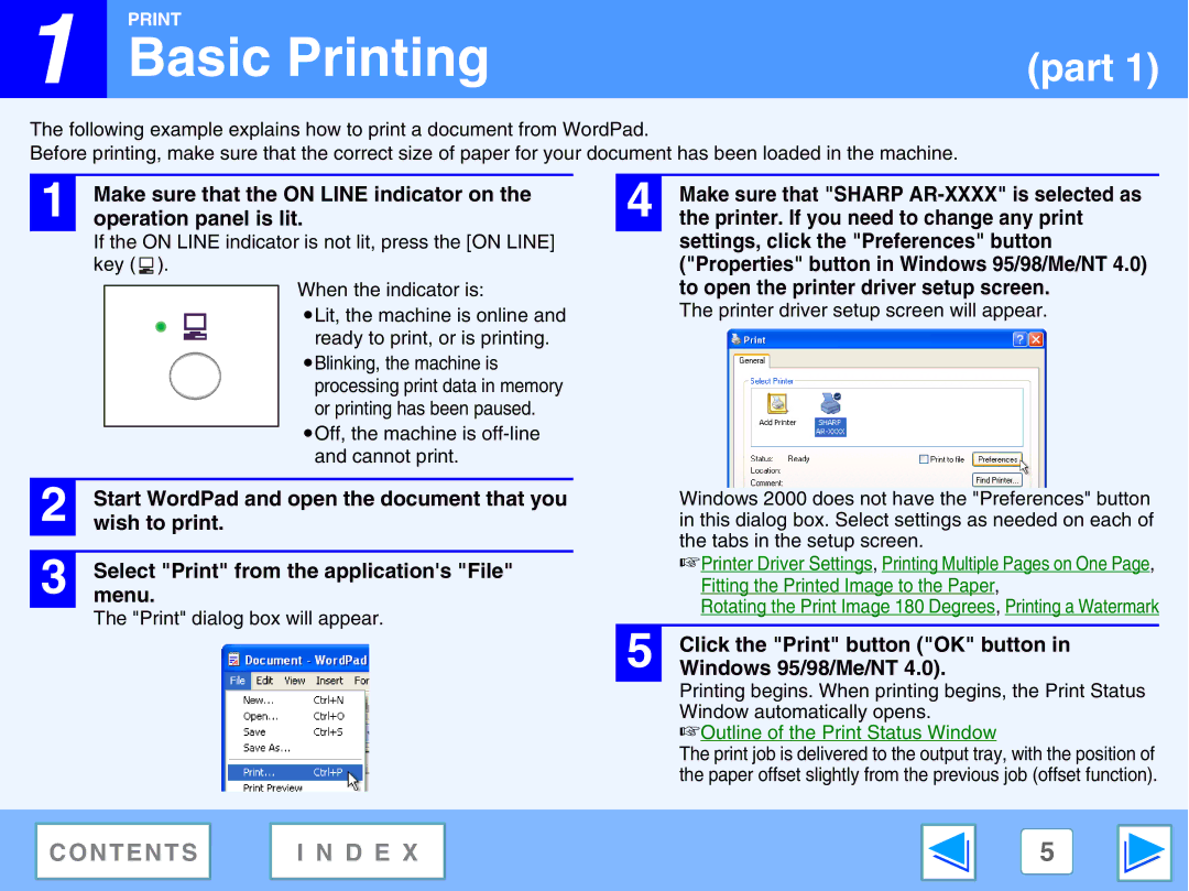 Sharp AR-5320E, AR-5316E manual Basic Printing, Part 