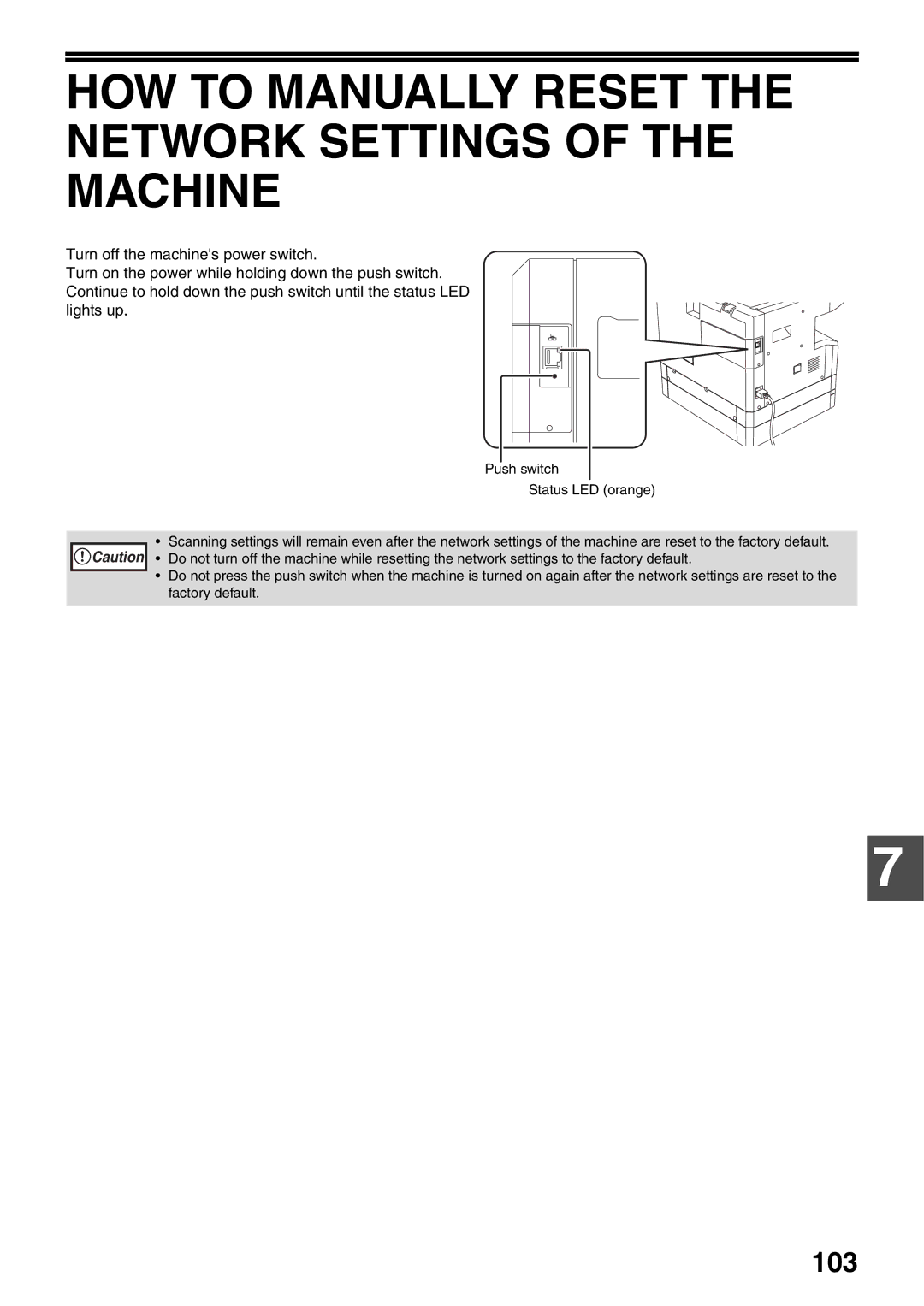 Sharp AR-5520N, AR-5516N manual HOW to Manually Reset the Network Settings of the Machine 