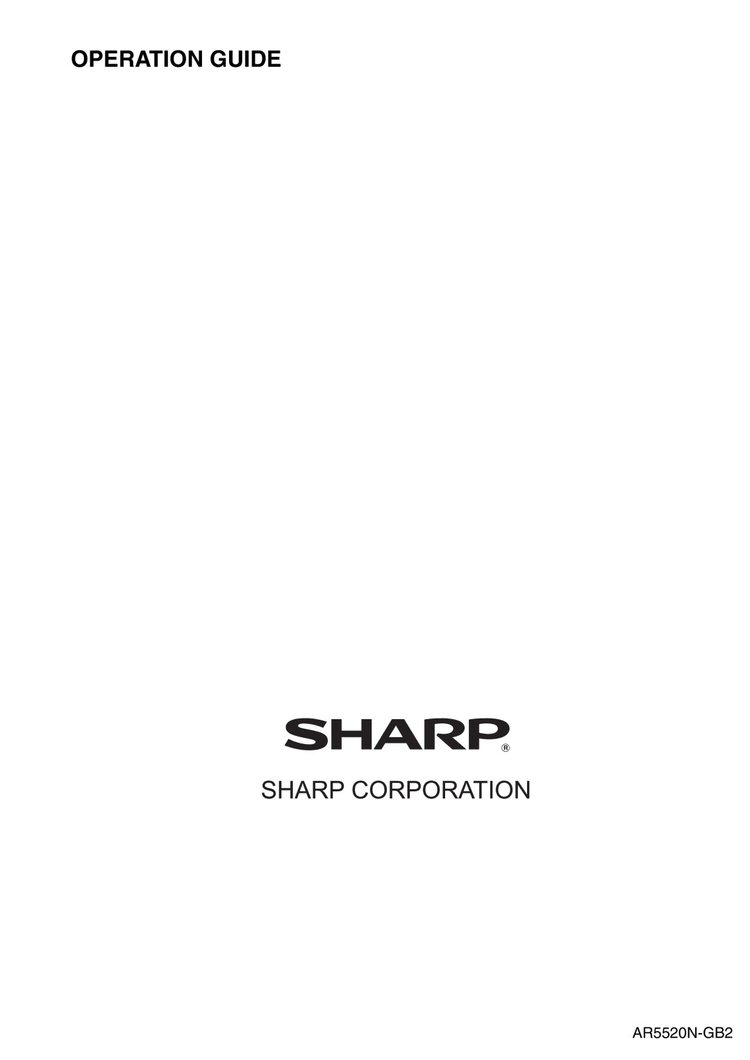 Sharp AR-5520N, AR-5516N manual Operation Guide 