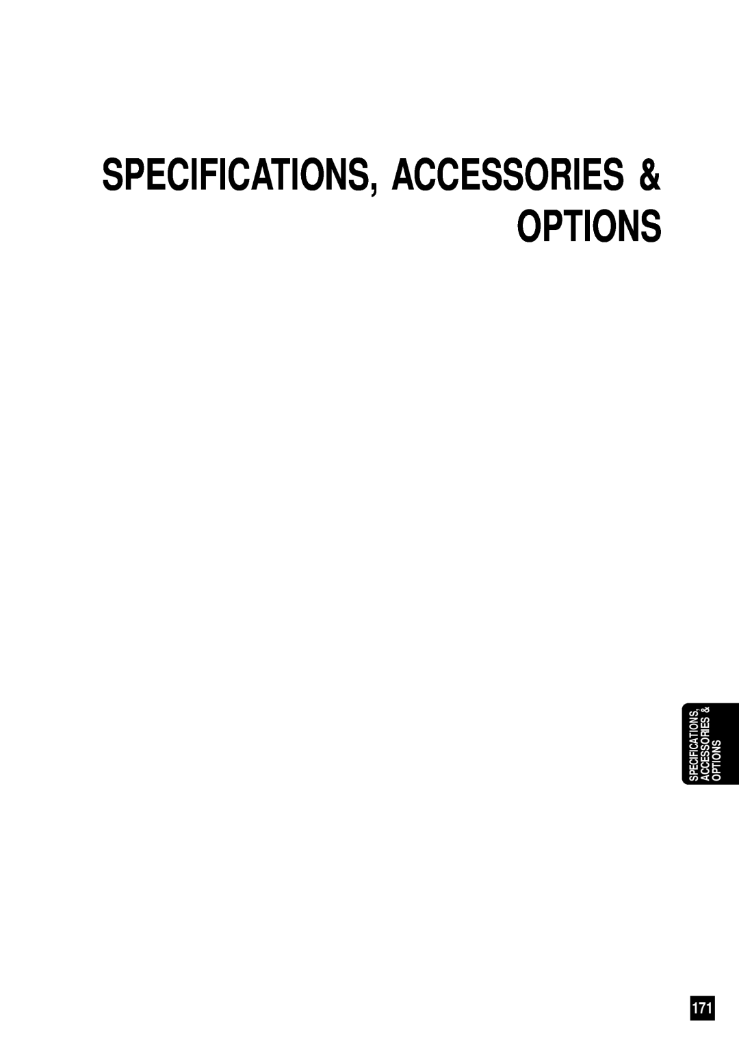 Sharp AR-650 operation manual Specifications, Accessories & Options 