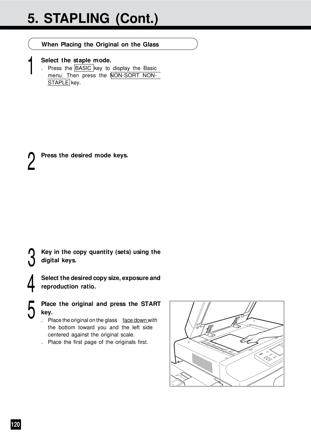 Sharp AR-650 operation manual Stapling, 120 