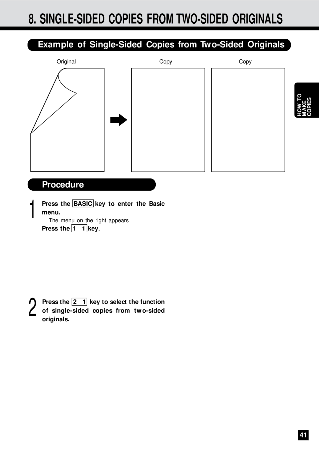 Sharp AR-650 SINGLE-SIDED Copies from TWO-SIDED Originals, Example of Single-Sided Copies from Two-Sided Originals 