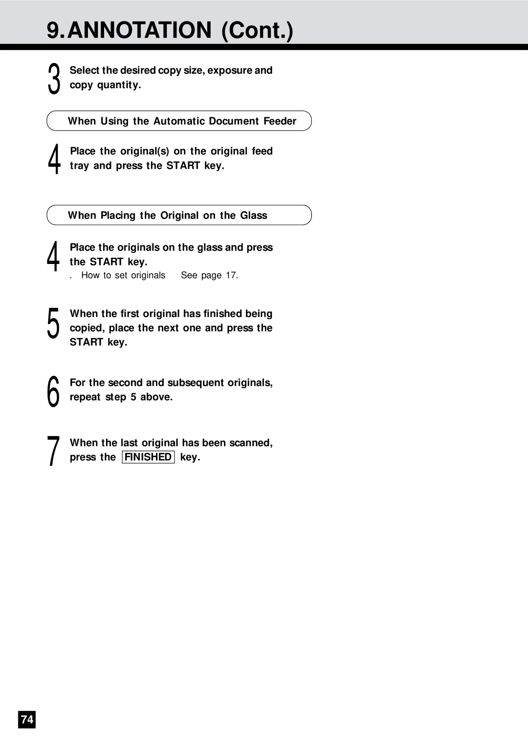 Sharp AR-650 operation manual Annotation 