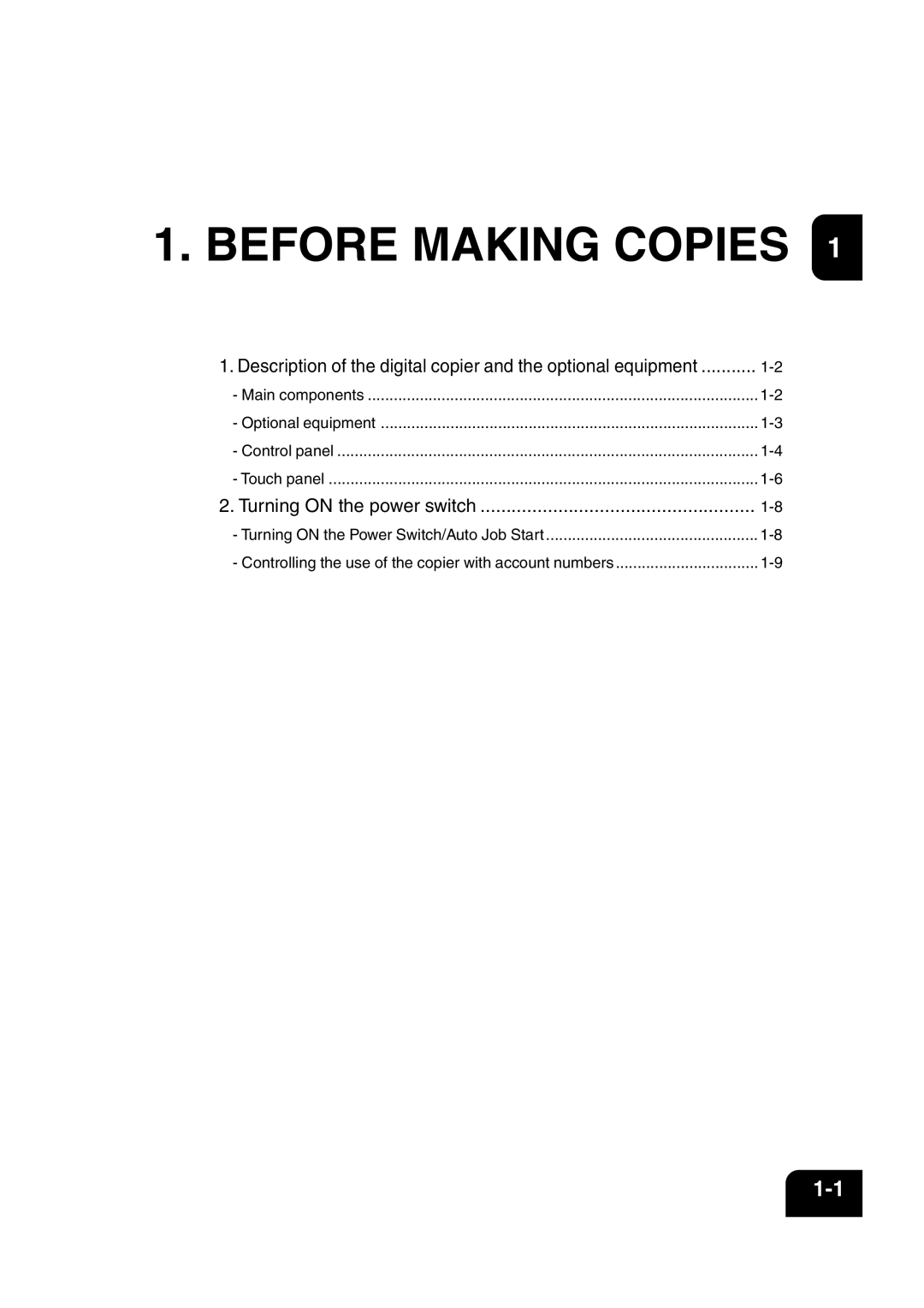 Sharp AR-810, AR-651 operation manual Before Making Copies 