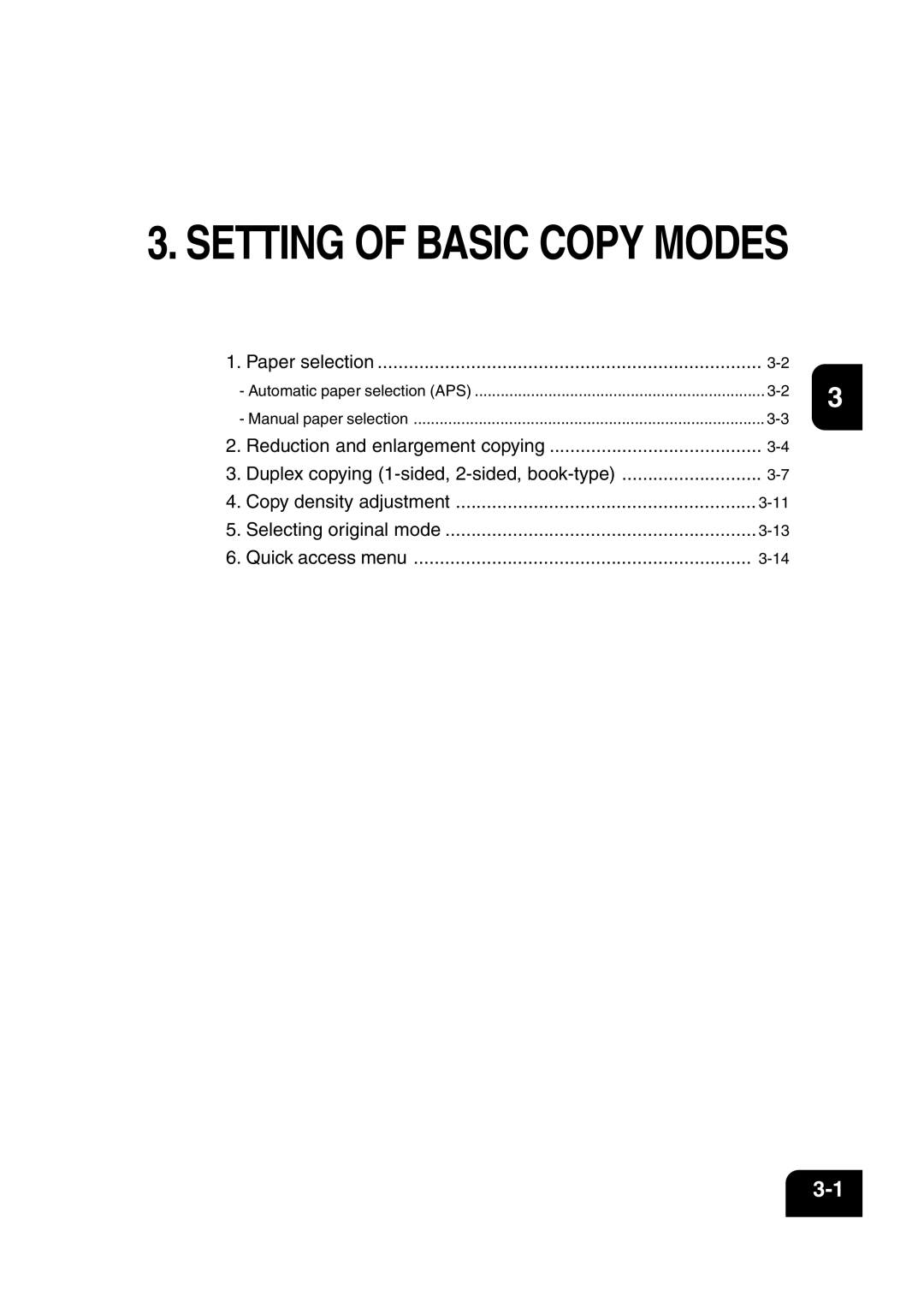 Sharp AR-810, AR-651 operation manual Setting of Basic Copy Modes 