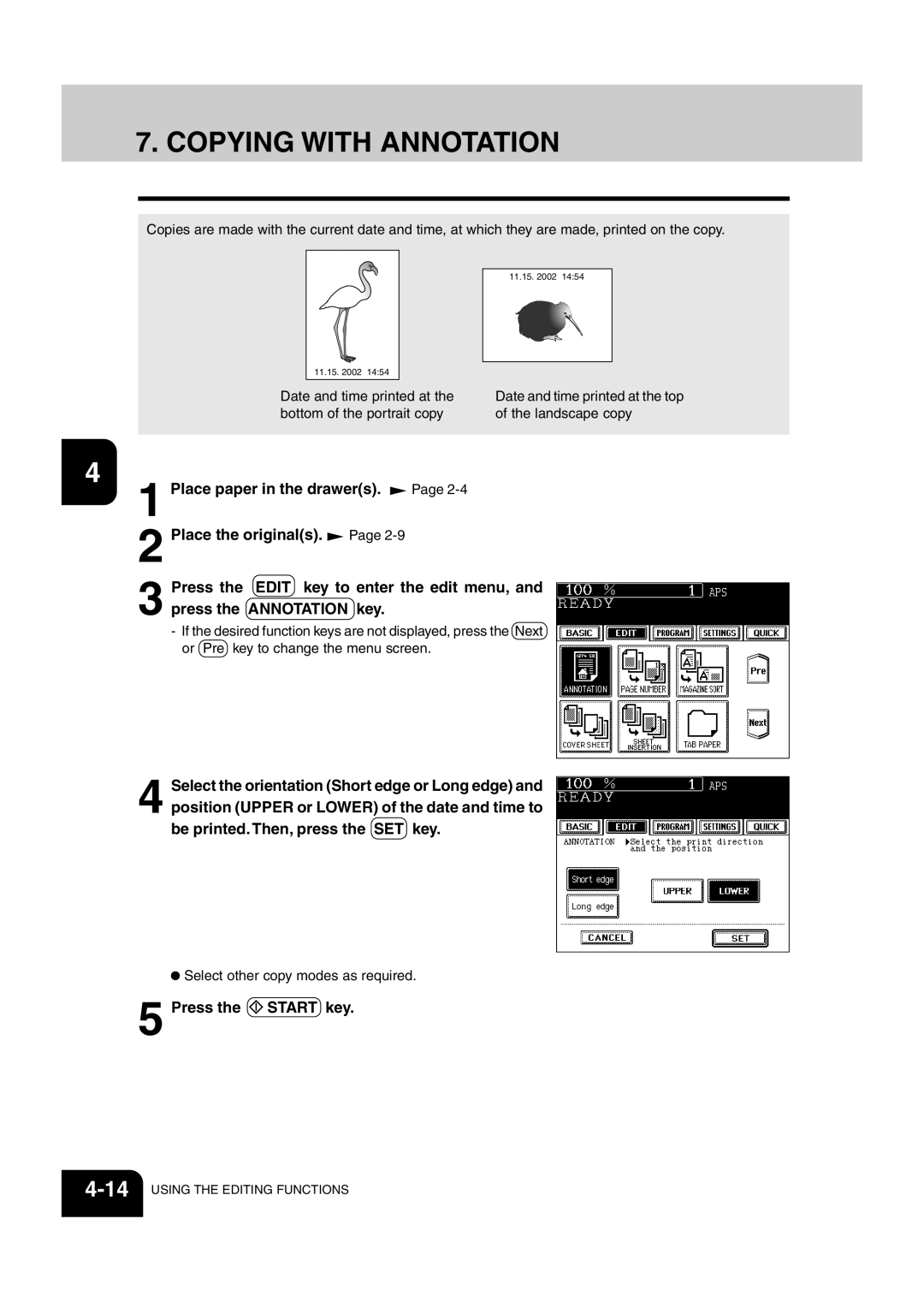 Sharp AR-651, AR-810 operation manual Copying with Annotation 